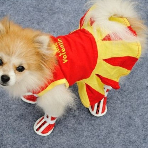 Skirt Stripe Candy Color Pet  Dress