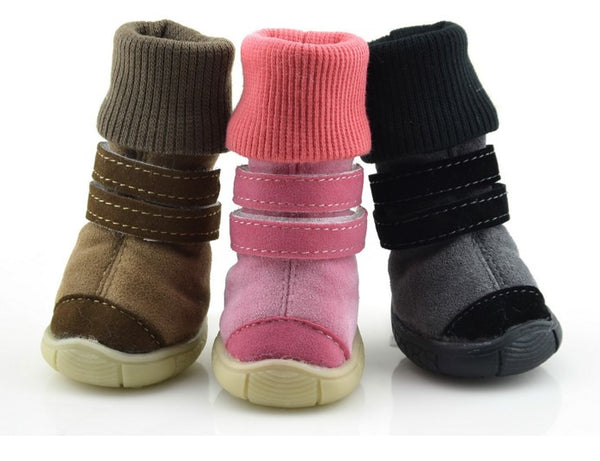 3 in 1 High-Cut Suede Dog Snow Boots