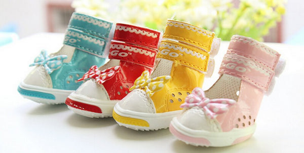 Butterfly PU Wearproof Dog Shoes