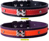 Crystal Studded Reflective Dog Leather Collar