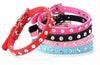 Leather Crystal Rhinestone Pet Collar